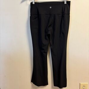 Athleta Black Transcend Crop Pants flare /Open on the sides